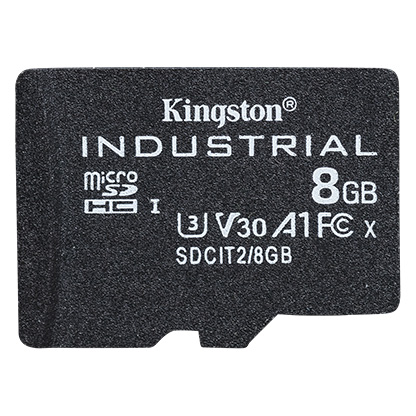 KINGSTON 8GB MICROSDHC INDUSTRIAL C10 A1 PSLC CARD SINGLE PACK W/O ADAPTER