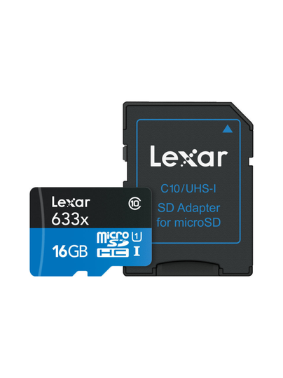Lexar high-performance 16gb microsdhc uhs-i (633x)