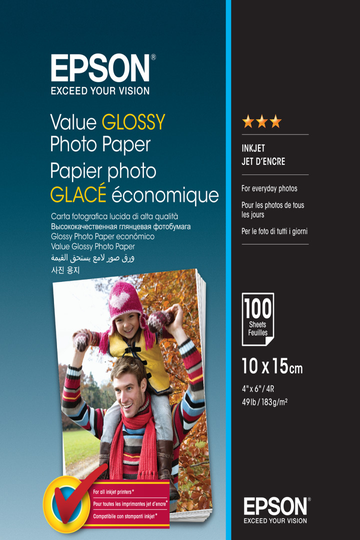 EPSON VALUE PHOTO PAPER 10X15CM 100
