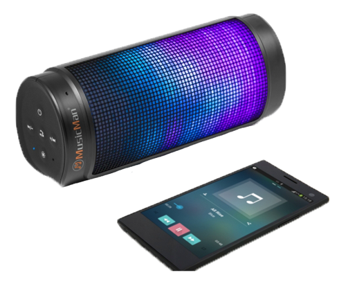MusicMan Bluetooth LED Light Soundstation 6 LEDs 2000mAh 8h