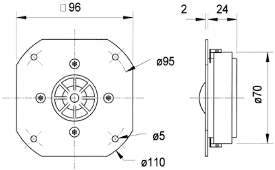 DSM25FFL tweeter 25 mm