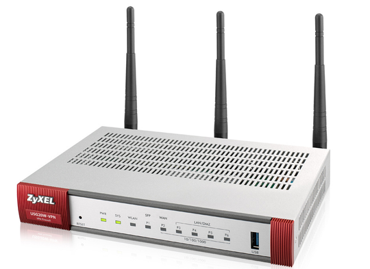 ZYXEL USG 20W-VPN (DEVICE ONLY) FIREWALL APPLINACE 1 X WAN, 1 X SFP, 4 X LAN/DMZ, IEEE 802.11AC/N