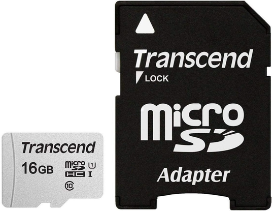 TRANSCEND MICROSDHC UHS-1 16GB W/ADAPTER