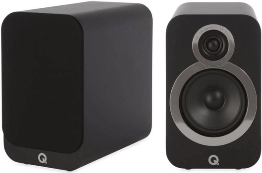 Q Acoustics 3020i jalustakaiutin, musta, pari