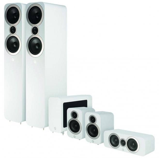 Q Acoustics Q3050i 5.1 Cinema Pack, valkoinen