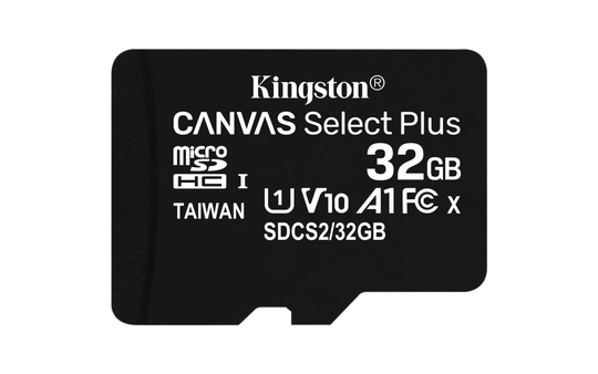 Canvas Select Plus MicroSDHC-muistikortti, 32 GB, Class 10 UHS-I, Sis. Sovittimen, Musta