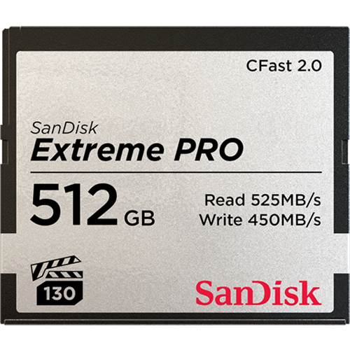 Extreme Pro CFAST 2.0 512GB 525MB/s VPG1