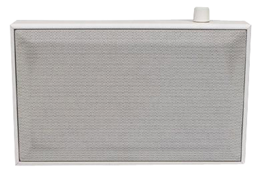 Wall-mounted speaker with a volume control-knob