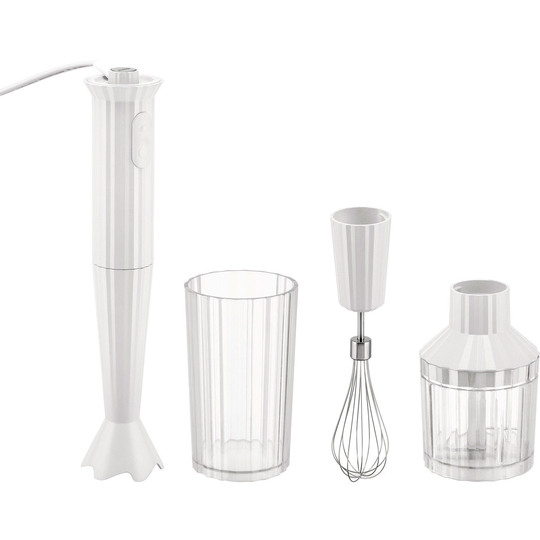 Alessi MDL10S Plissé -sauvasekoitinsetti, valkoinen