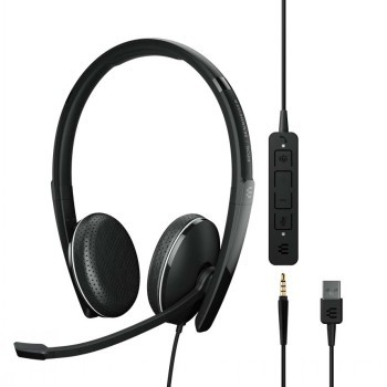 EPOS SENNHEISER ADAPT 165T USB II WITH USB-A, 3.5MM JACK WIRED DOUBLE-SIDED INLINE CALL CONTROL TEAM