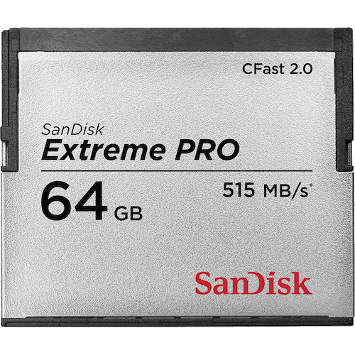 Extreme Pro CFAST 2.0 64GB 525MB/s VPG13
