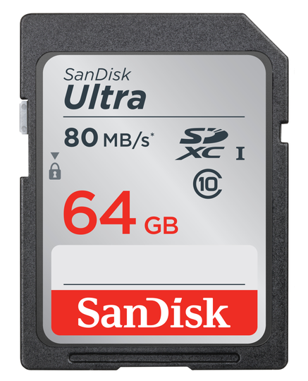 SANDISK Ultra SDXC 64GB 80MB/s Class 10